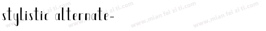 stylistic alternate字体转换